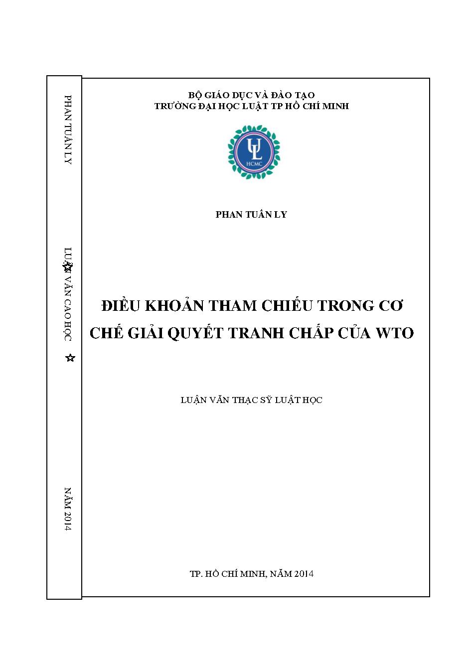 Điều khoản tham chiếu trong cơ chế giải quyết tranh chấp của WTO