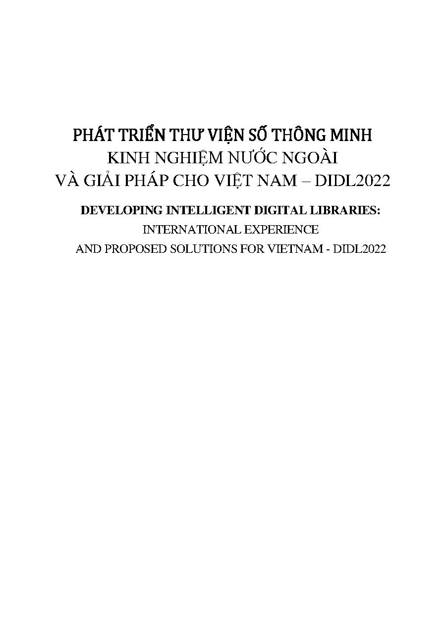 Phát triển thư viện số thông minh kinh nghiệm nước ngoài và giải pháp cho Việt Nam-DIDL2022