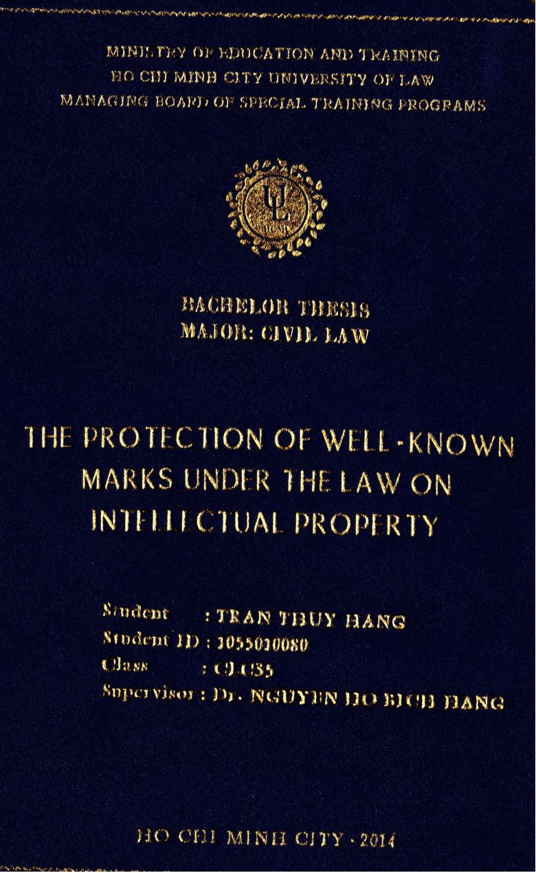 The protection of well - known marks under the law on intellectual property