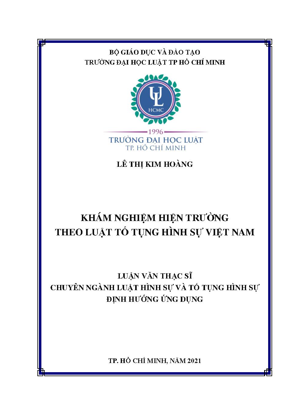 Khám nghiệm hiện trường theo luật tố tụng hình sự Việt Nam