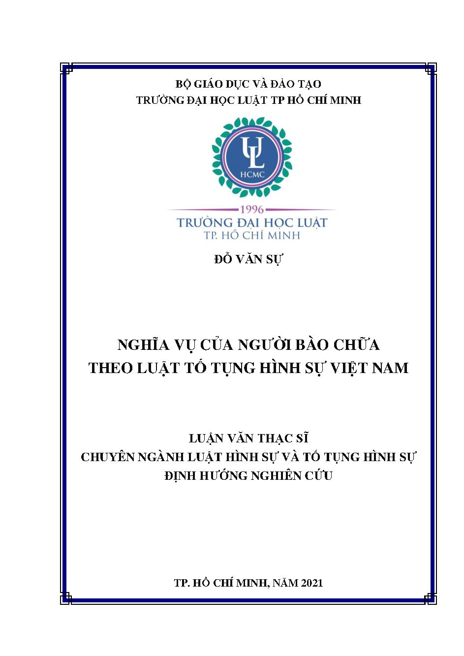 Nghĩa vụ của người bào chữa theo luật tố tụng hình sự Việt Nam