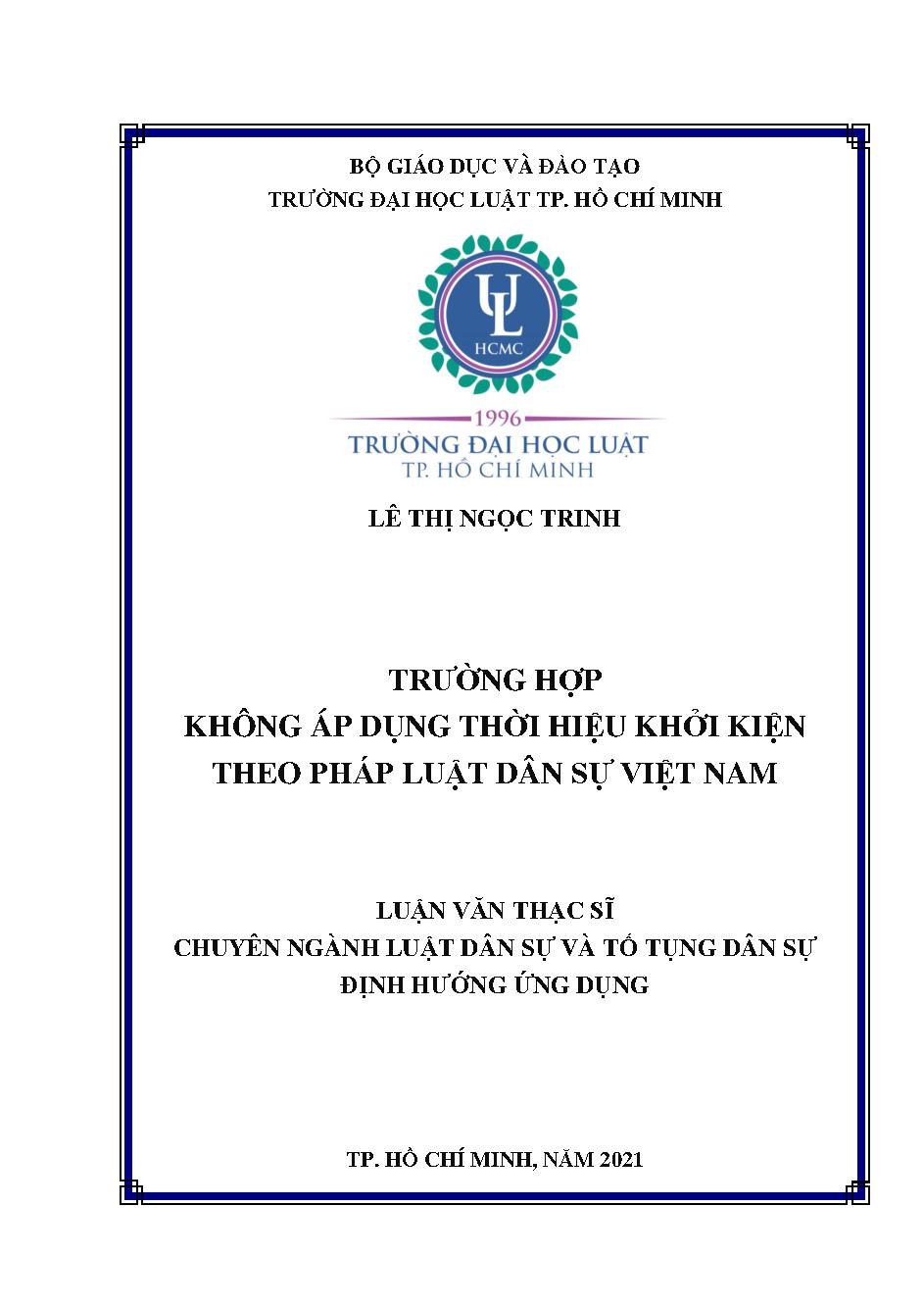 Trường hợp không áp dụng thời hiệu khởi kiện theo pháp luật dân sự Việt Nam