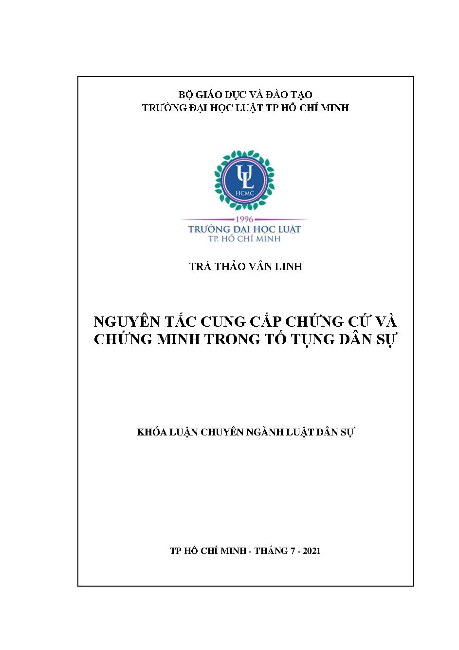 Nguyên tắc cung cấp chứng cứ và chứng minh trong tố tụng dân sự