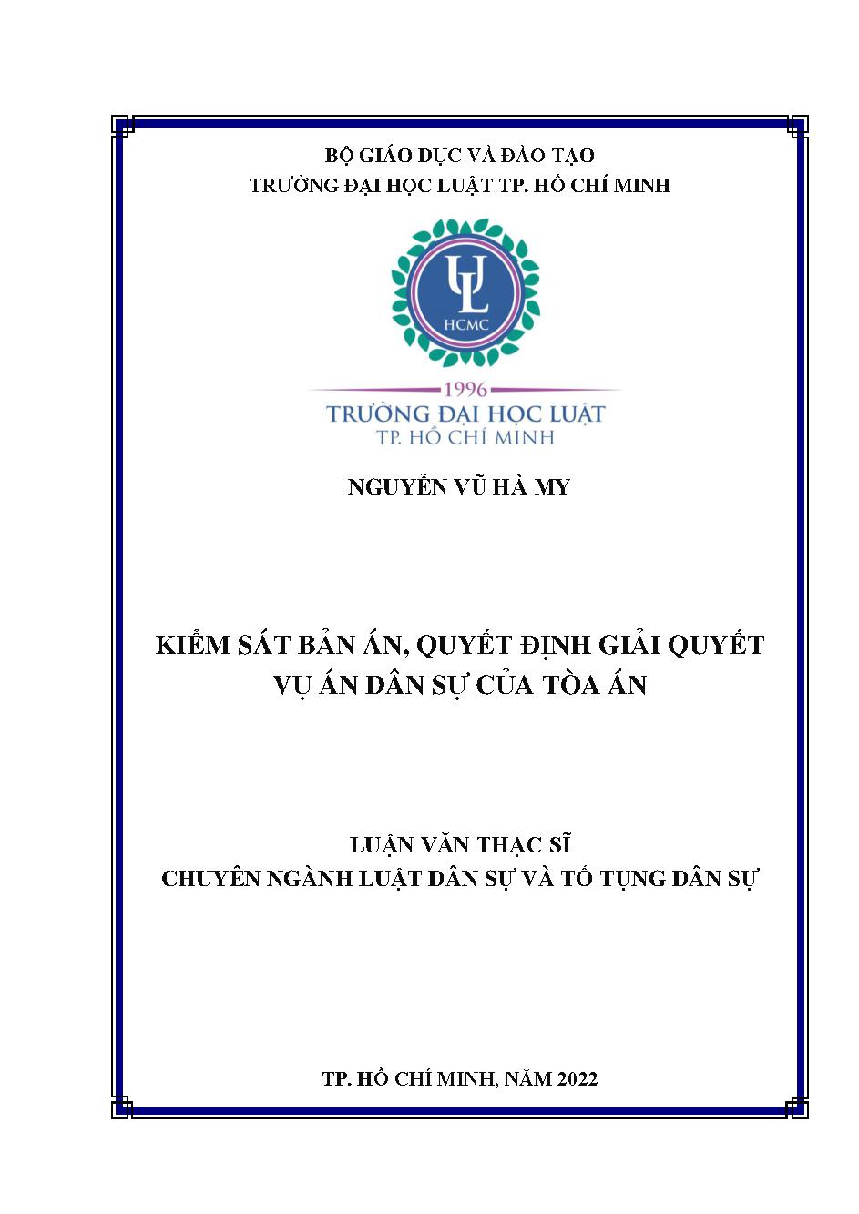 Kiểm sát bản án, quyết định giải quyết vụ án dân sự của tòa án