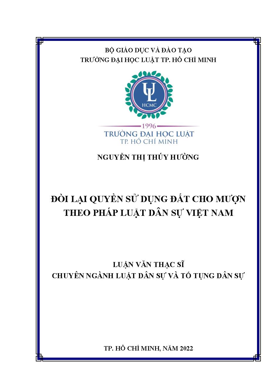 Đòi lại quyền sử dụng đất cho mượn theo pháp luật Dân sự Việt Nam