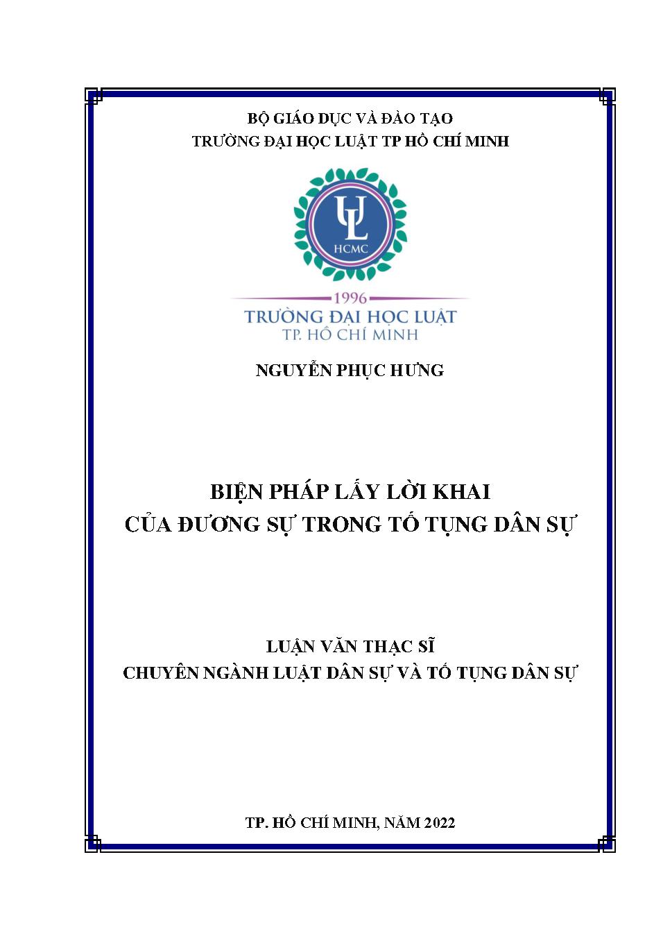 Biện pháp lấy lời khai của đương sự trong Tố tụng Dân sự