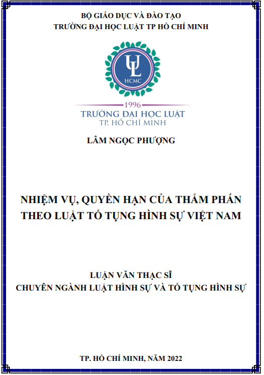 Nhiệm vụ, quyền hạn của thẩm phán theo Luật Tố tụng hình sự Việt Nam