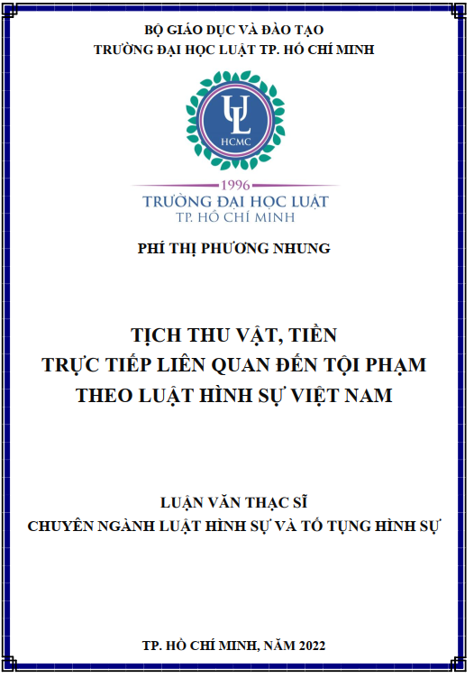 Tịch thu vật, tiền trực tiếp liên quan đến tội phạm theo luật hình sự Việt Nam