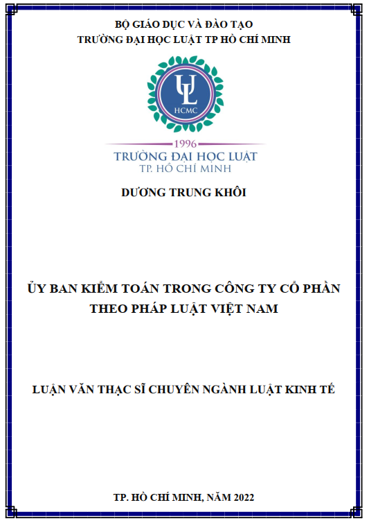Uỷ ban kiểm toán trong công ty cổ phần theo pháp luật Việt Nam