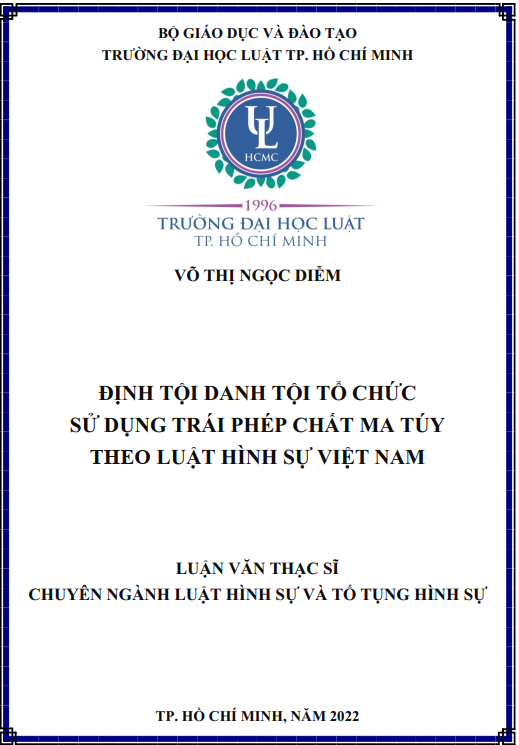 Định tội danh tội tổ chức sử dụng trái phép chất ma túy theo luật hình sự Việt Nam