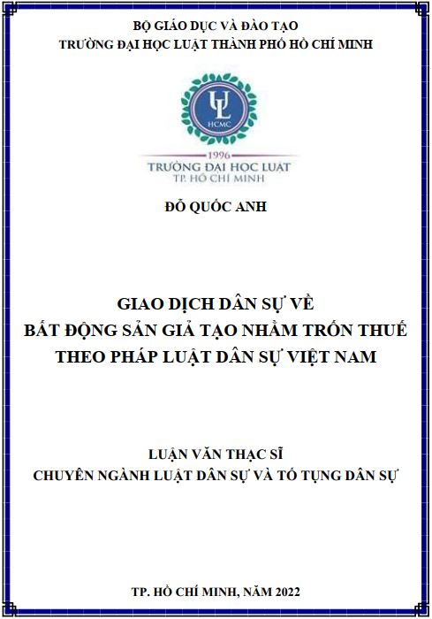 Giao dịch bất động sản giả tạo nhằm trốn thuế theo pháp luật dân sự Việt Nam