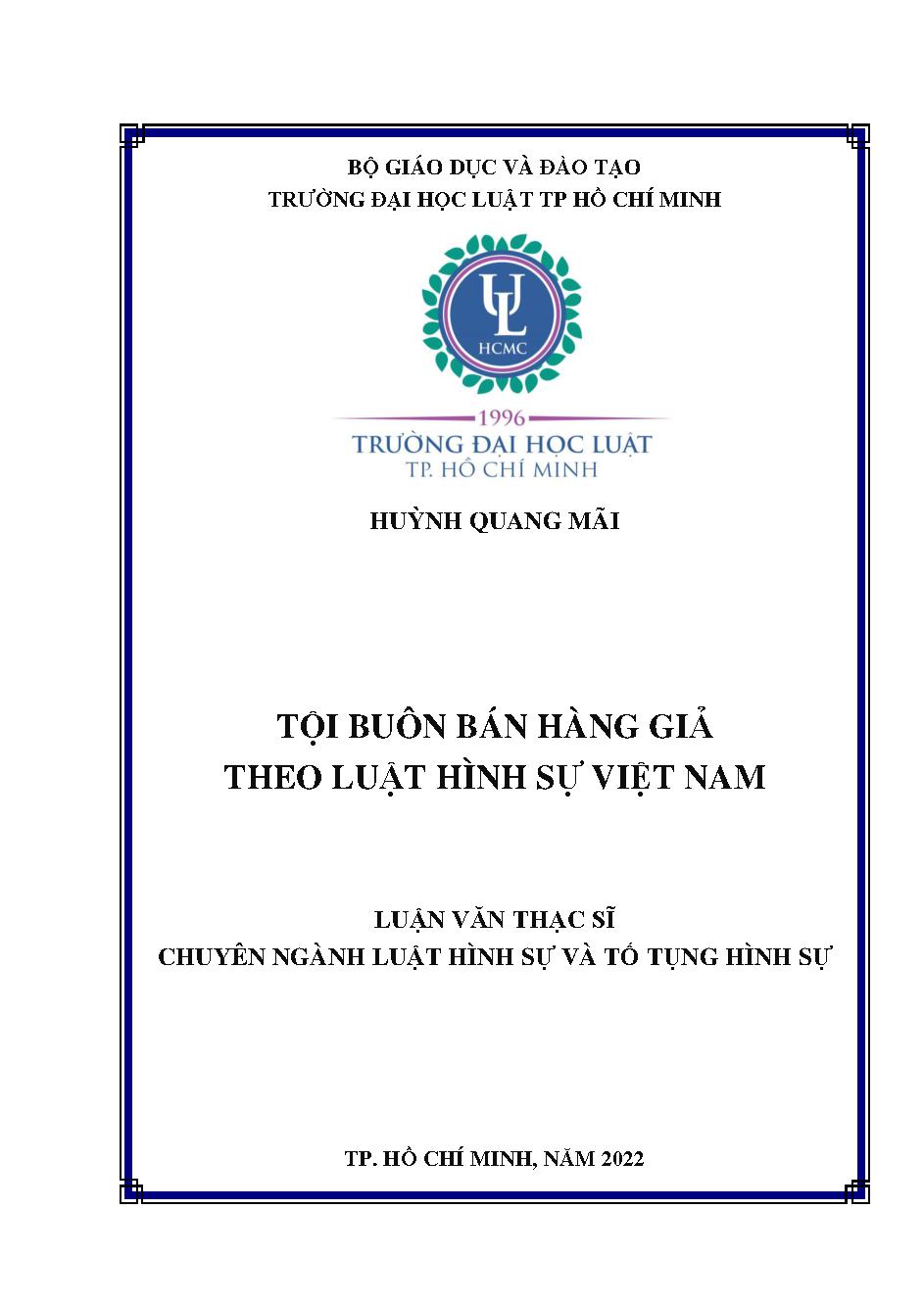 Tội buôn bán hàng giả theo luật hình sự Việt Nam