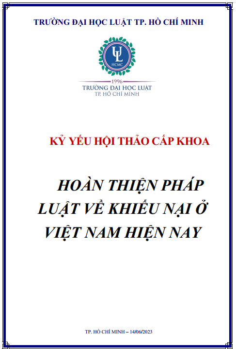 Hoàn thiện pháp luật về khiếu nại ở Việt Nam hiện nay