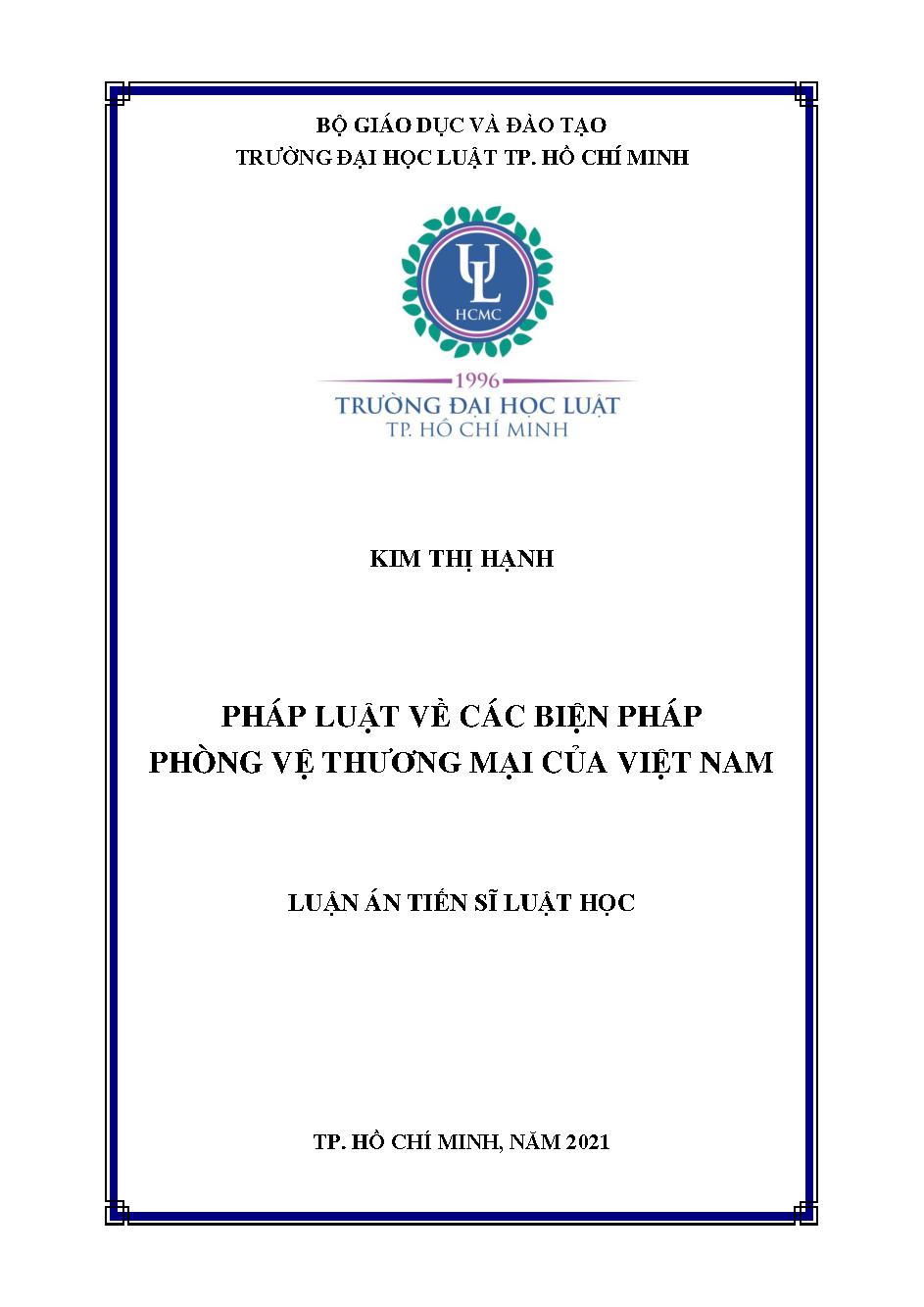 Pháp luật về các biện pháp phòng vệ thương mại của Việt Nam