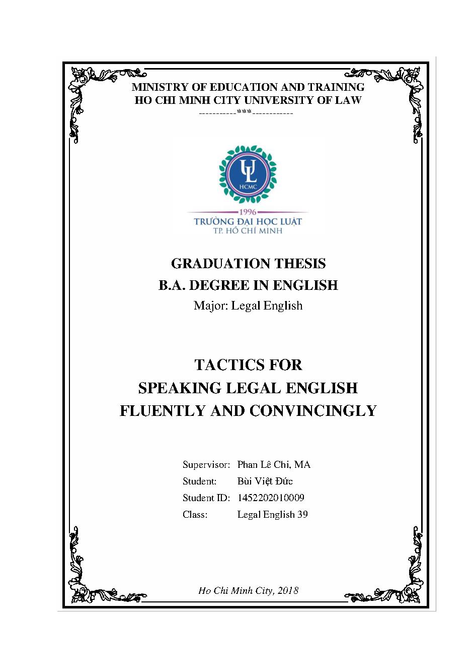 Tactics for speaking legal english fluently and convincingly