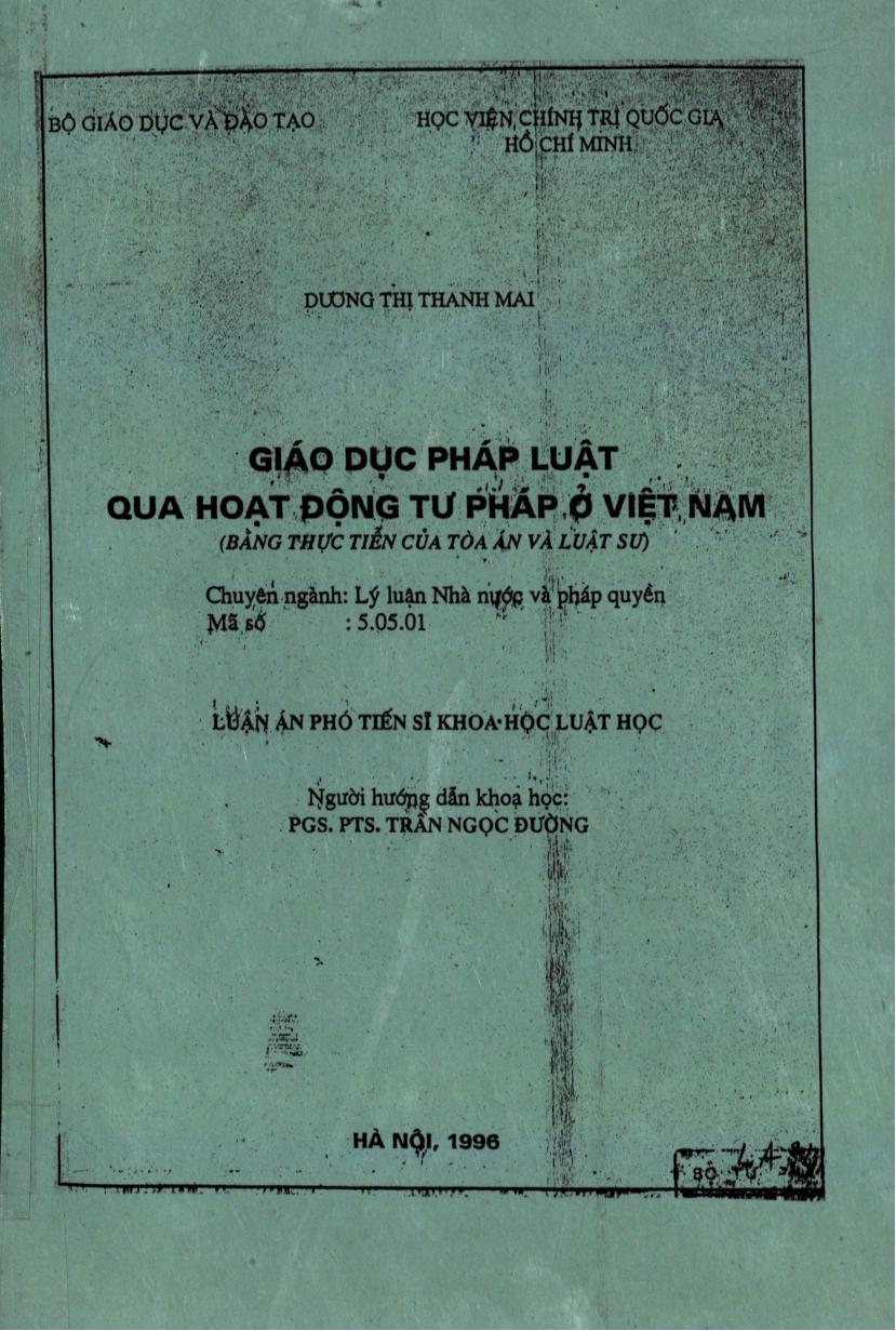 Giáo dục pháp luật qua hoạt động tư pháp ở Việt Nam
