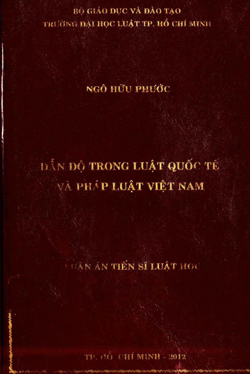 Dẫn độ trong luật quốc tế và pháp luật Việt Nam