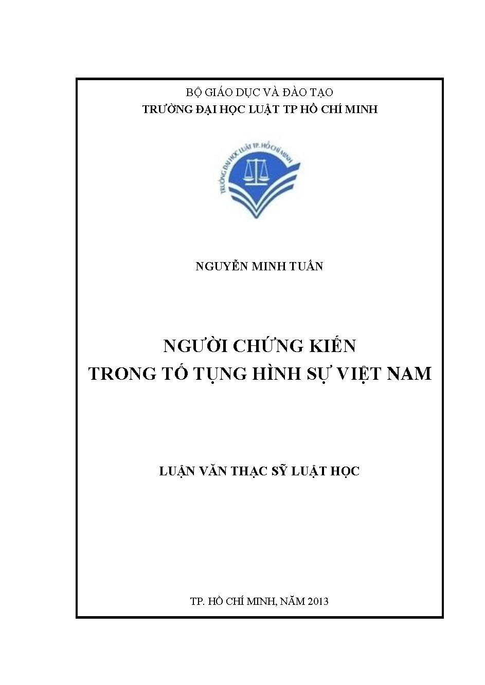 Người chứng kiến trong tố tụng hình sự Việt Nam