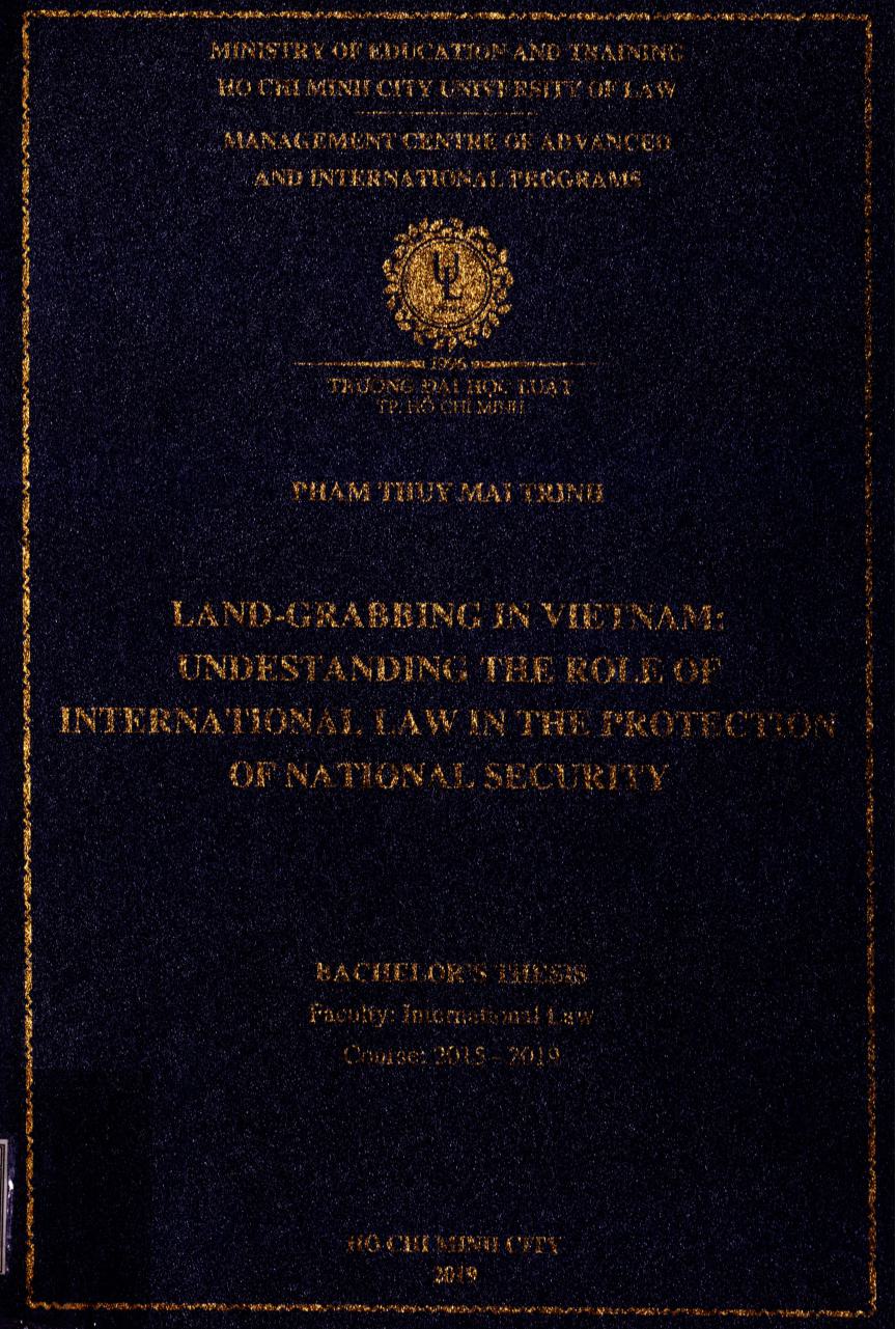 Land-grabbing in Vietnam: Undestanding the role of international law in the protection of national security