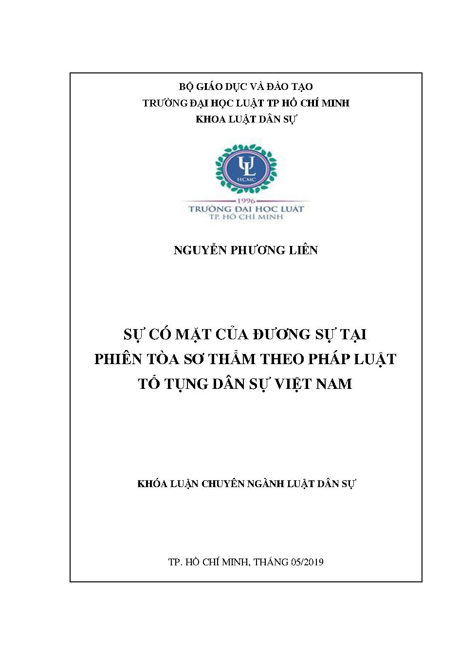 Sự có mặt của đương sự tại phiên tòa sơ thẩm theo pháp luật tố tụng dân sự Việt Nam