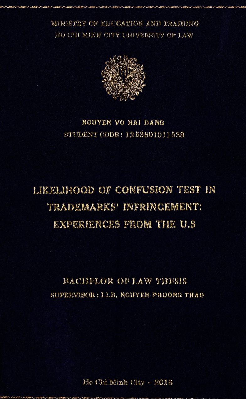 Likelihood of confusion test in trademarks’ infringement: experiences from the US