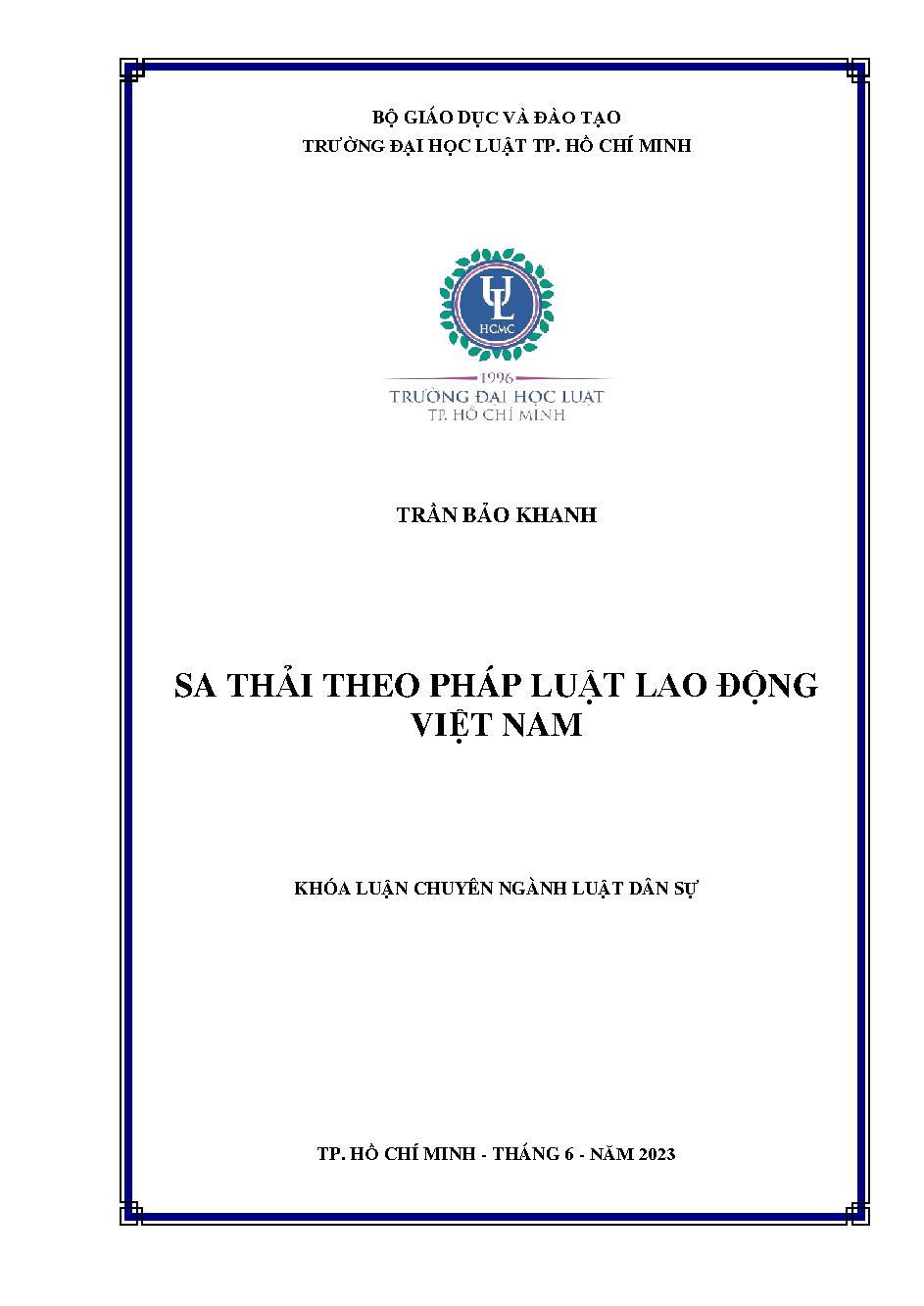 Sa thải theo pháp luật lao động Việt Nam