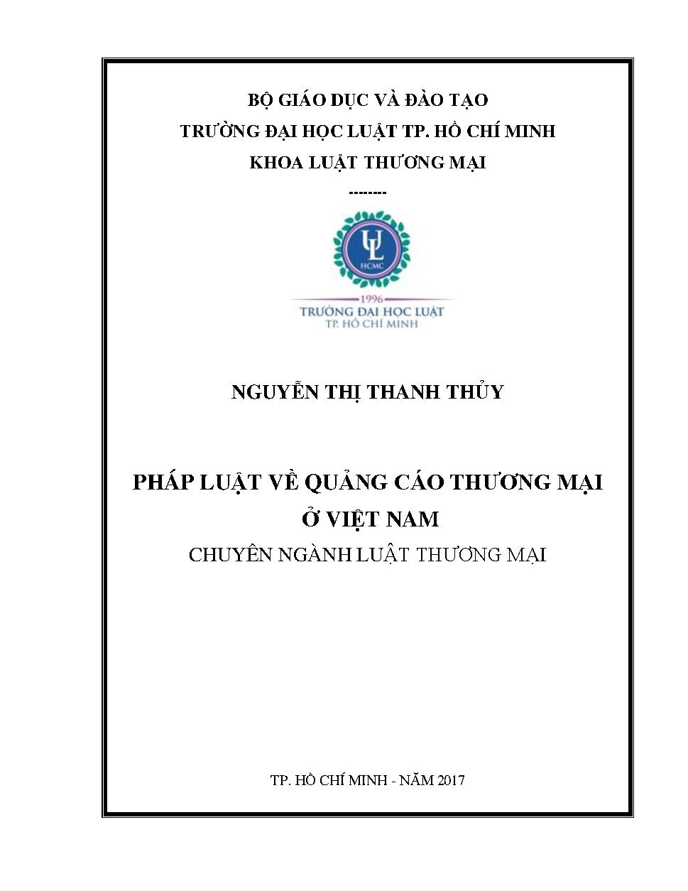 Pháp luật về quảng cáo thương mại ở Việt Nam