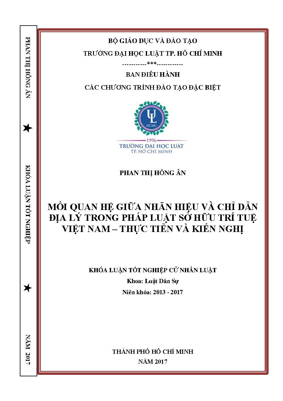 Mối quan hệ giữa nhãn hiệu và chỉ dẫn địa lý trong pháp luật sở hữu trí tuệ Việt Nam - Thực tiễn và kiến nghị