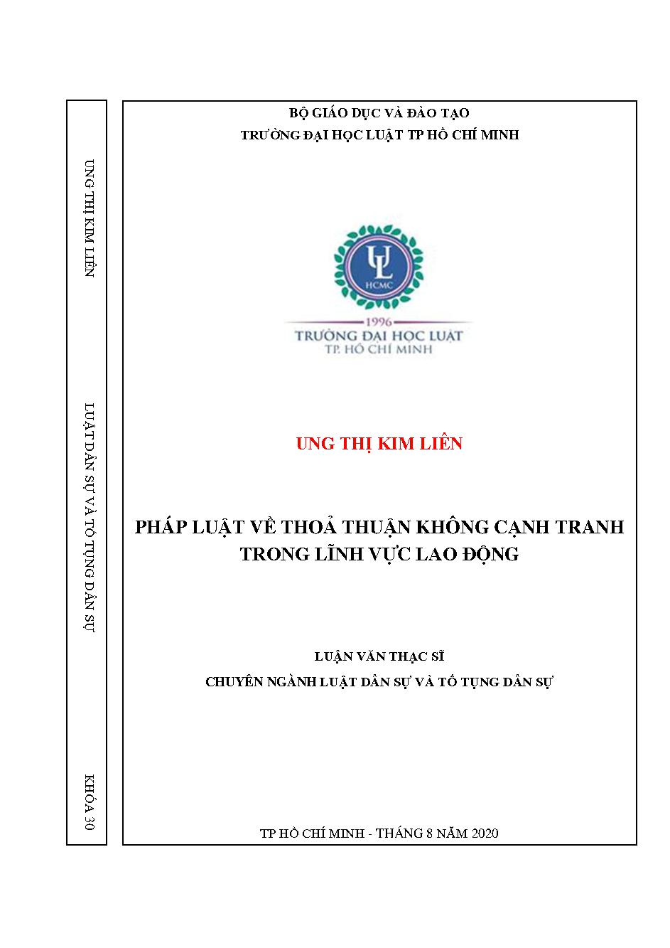 Pháp luật về thỏa thuận không cạnh tranh trong lĩnh vực lao động