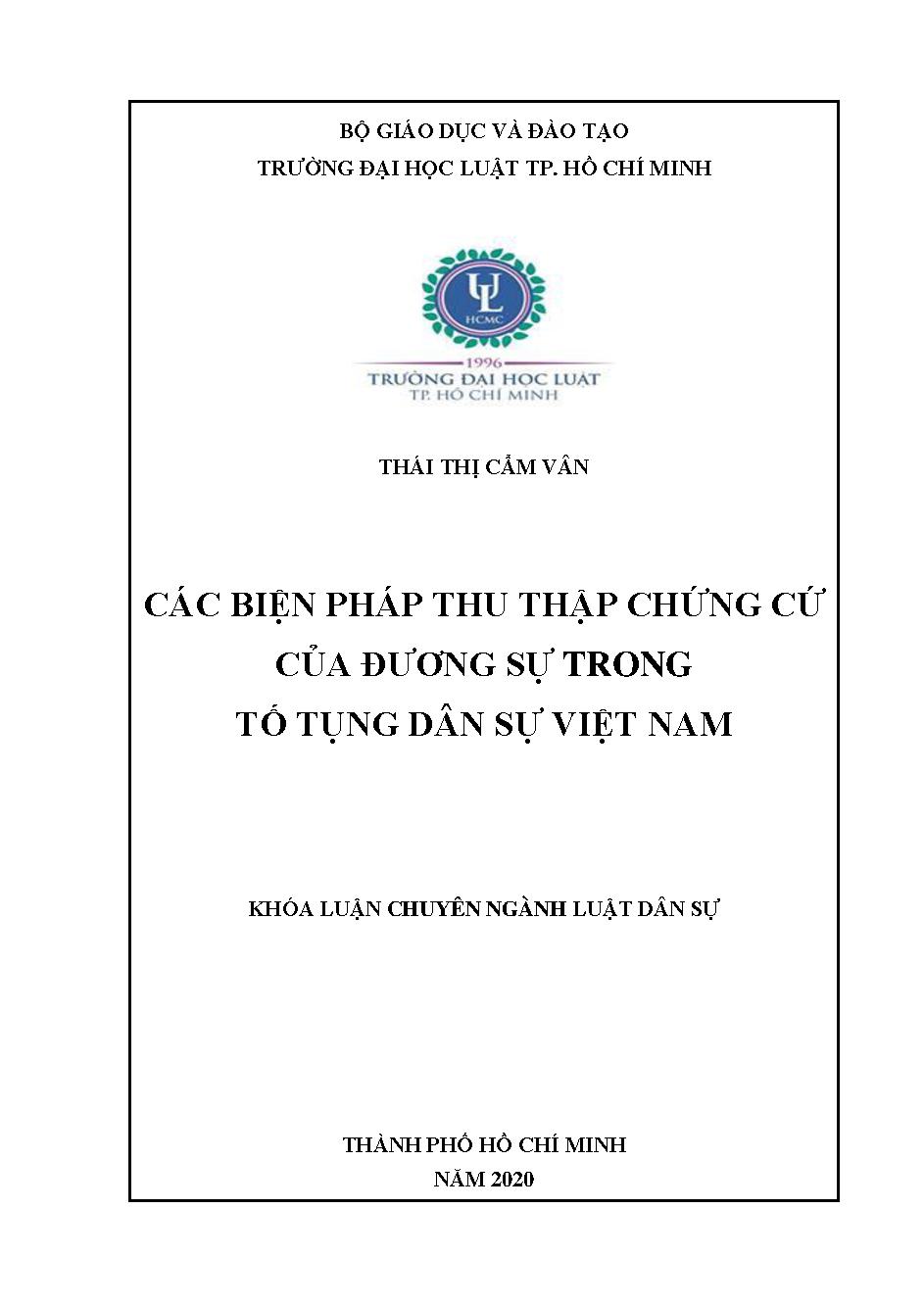 Các biện pháp thu thập chứng cứ của đương sự trong tố tụng dân sự Việt Nam