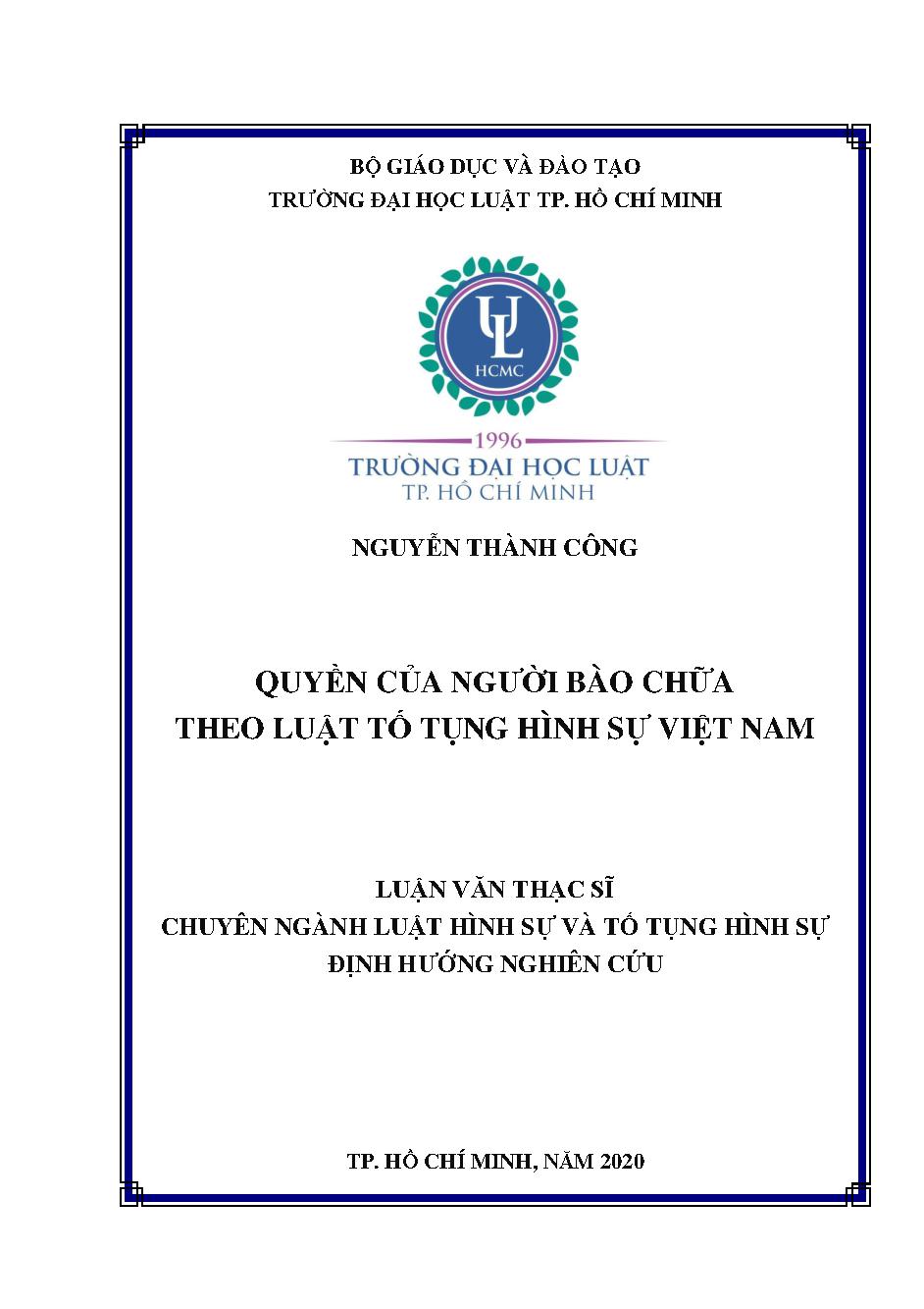 Quyền của người bào chữa theo Luật Tố tụng hình sự Việt Nam
