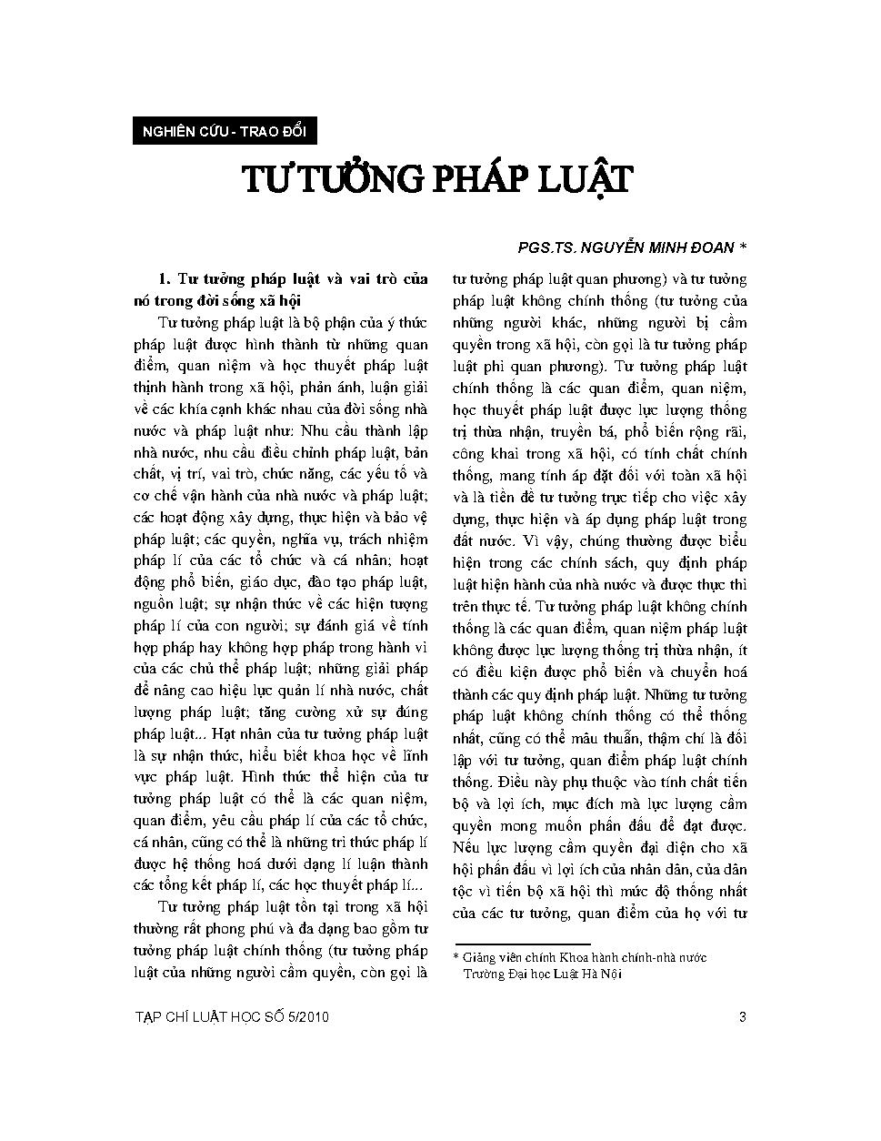 Tư tưởng pháp luật 