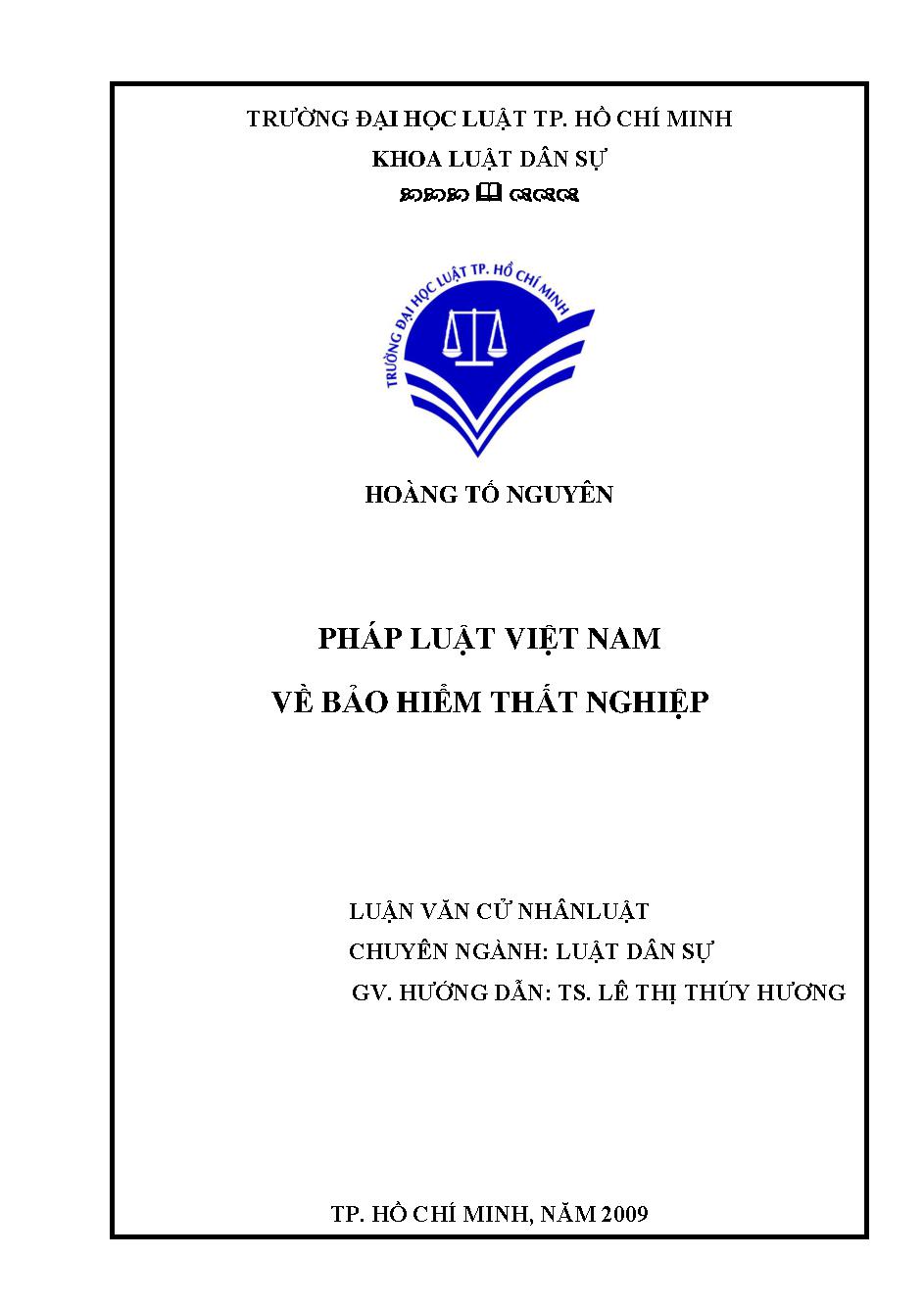 Pháp luật Việt Nam về bảo hiểm thất nghiệp