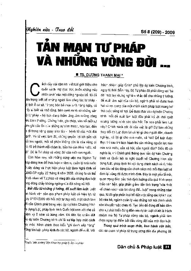 Tản mạn tư pháp và những vòng đời