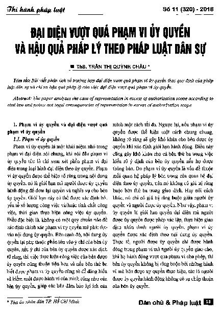 Đại diện vượt quá phạm vi ủy quyền và hậu quả pháp lý theo pháp luật dân sự  