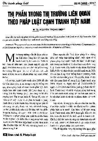 Thị phần trong thị trường liên quan theo pháp luật cạnh tranh Việt Nam