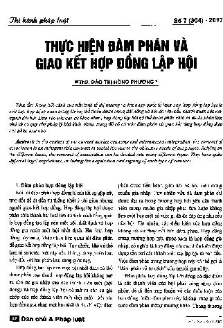 Thực hiện đàm phán và giao kết hợp đồng lập hội