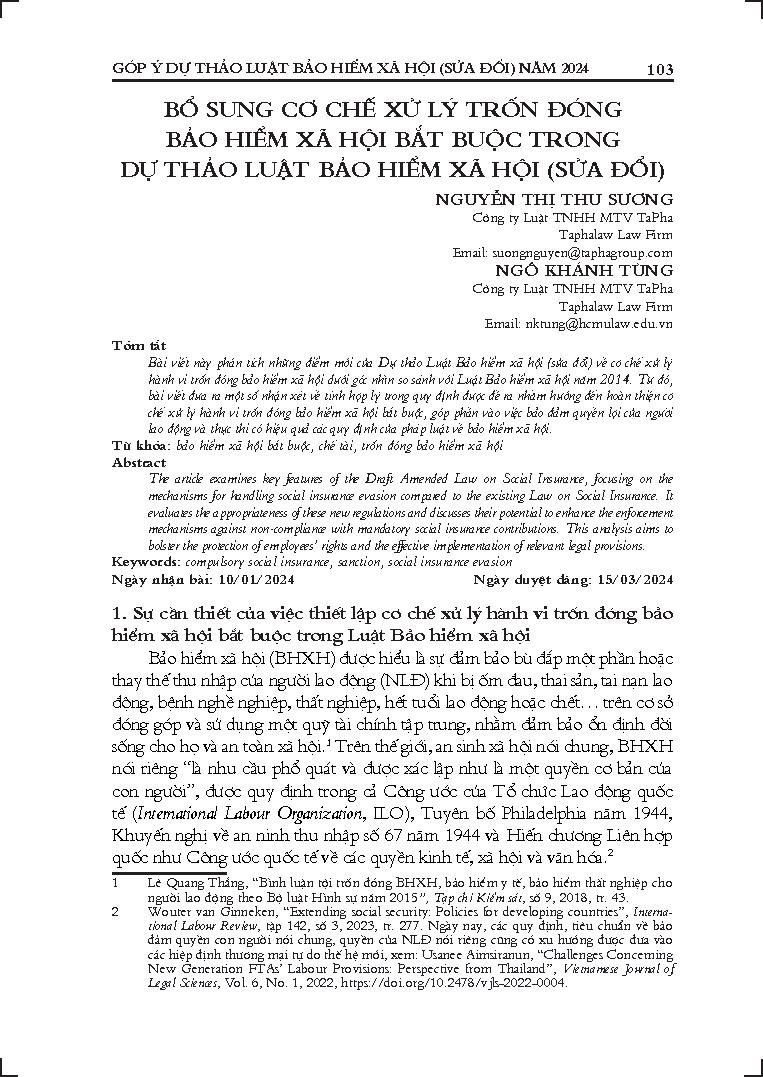 Bổ sung cơ chế xử lý trốn đóng bảo hiểm xã hội bắt buộc trong Dự thảo Luật Bảo hiểm xã hội (sửa đổi)