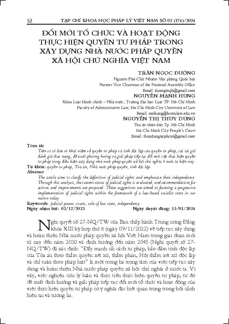 Quy định về hạn chế quyền con người, quyền công dân theo hiến pháp năm 2013 và một số kiến nghị hoàn thiện