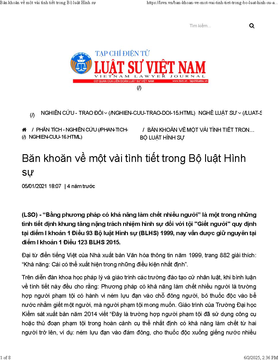 Băn khoăn về một vài tình tiết trong bộ luật hình sự