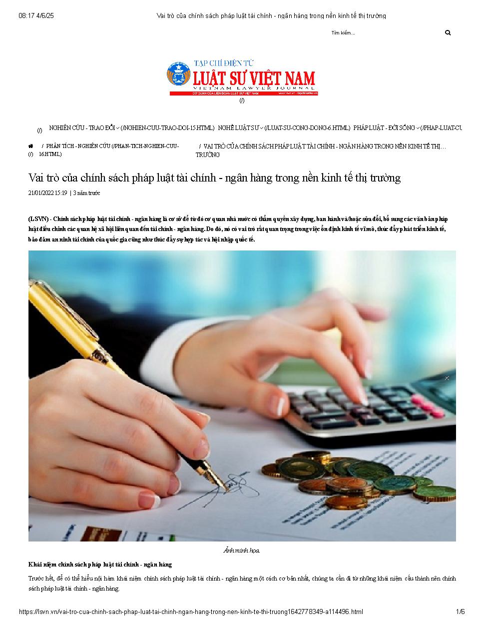 Vai trò của chính sách pháp luật tài chính-ngân hàng trong nền kinh tế thị trường