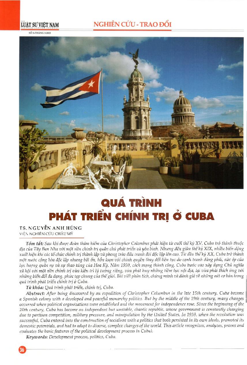 Quá trình phát triển chính trị ở Cuba