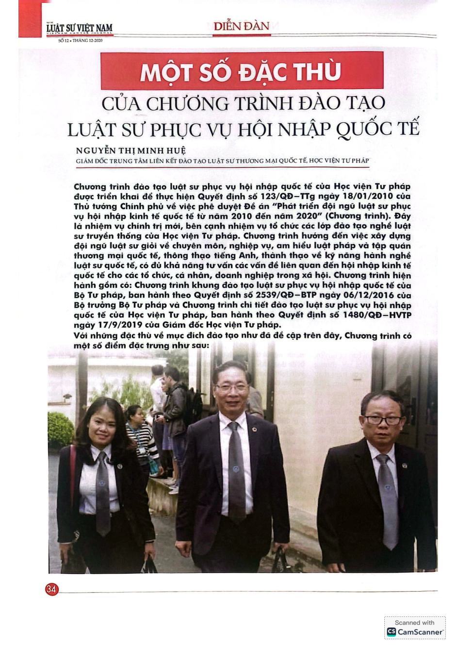 Một số đặc thù của chương trình đào tạo luật sư phục vụ hội nhập quốc tế
