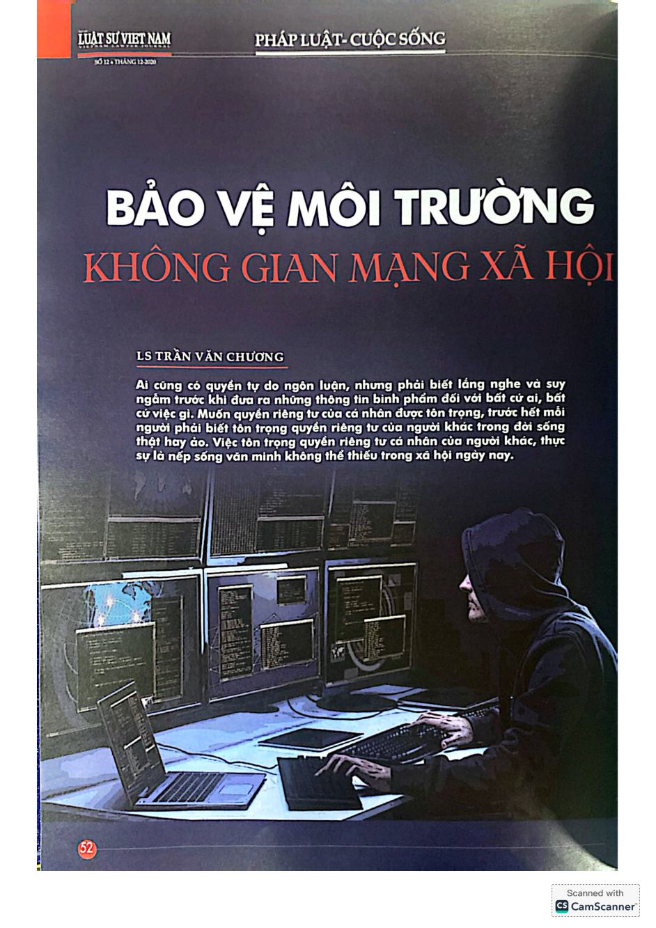 Bảo vệ môi trường không gian mạng xã hội