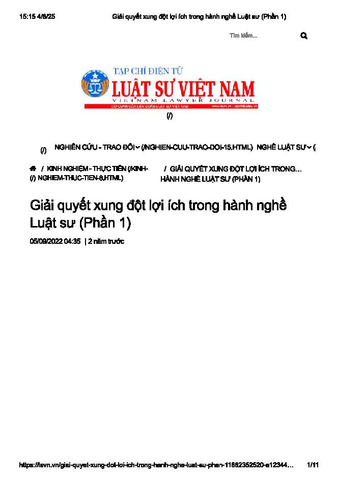 Những ngoại lệ cho phép luật sư thực hiện nhiệm vụ việc dù có xung đột lợi ích  -Phần 1