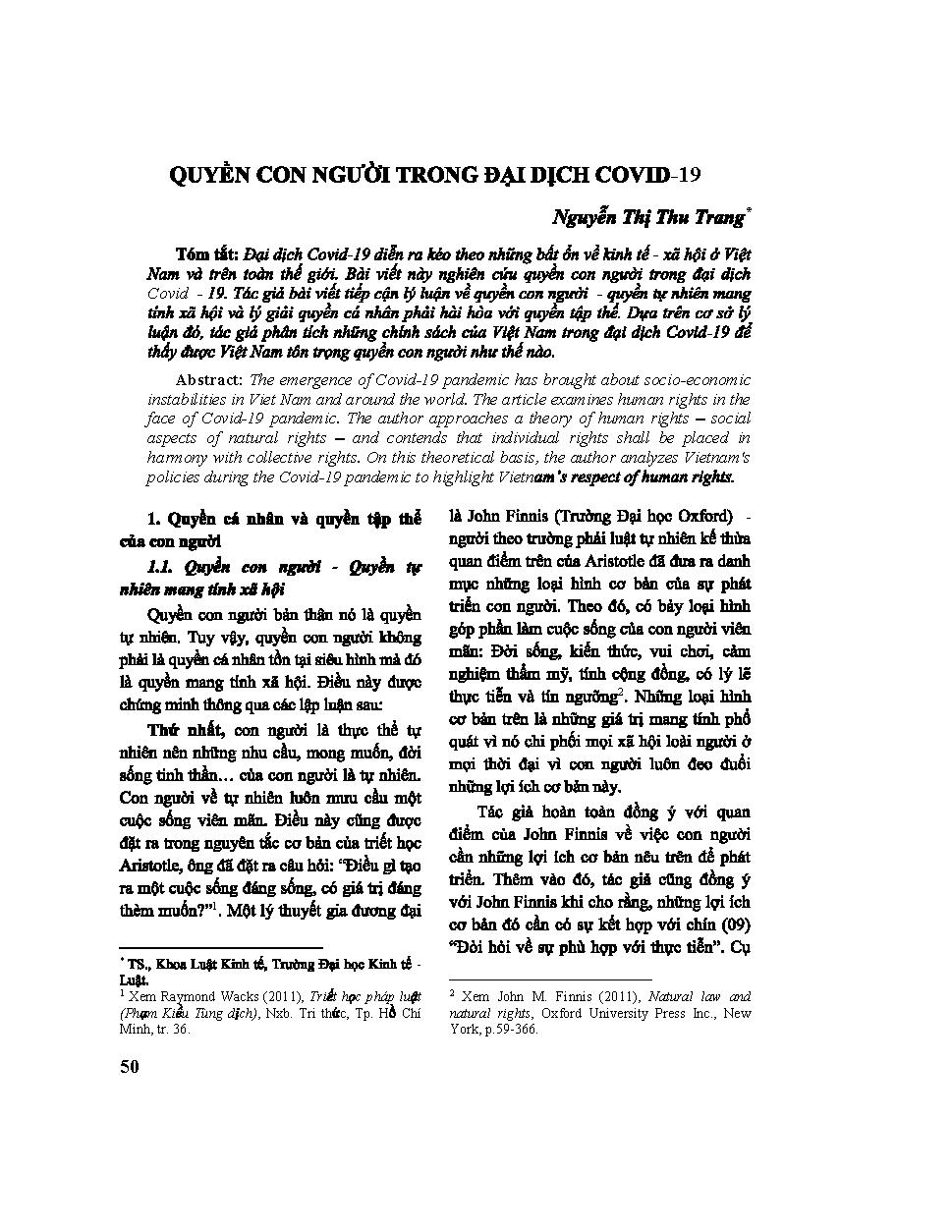 Quyền con người trong đại dịch Covid-19