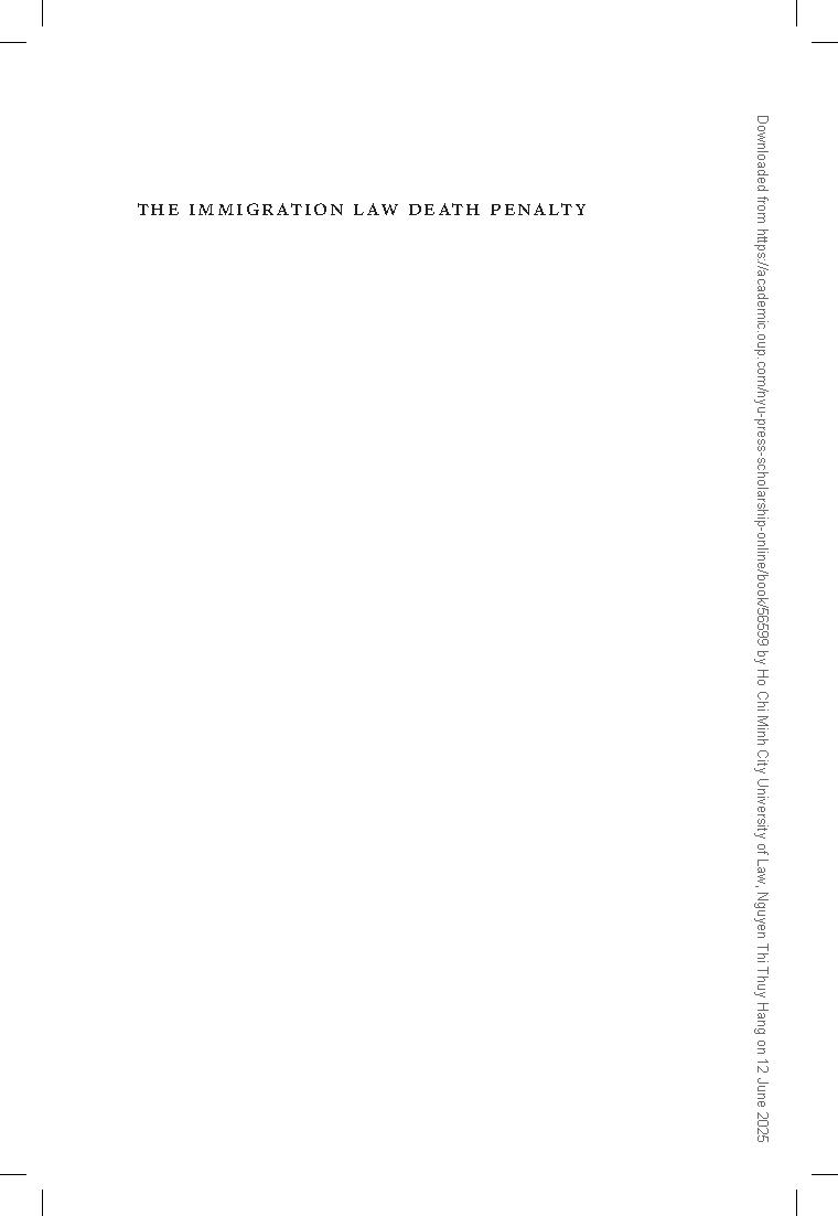 The Immigration Law Death Penalty 