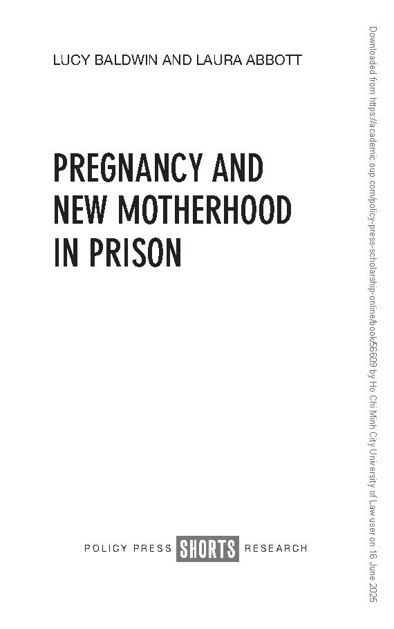 Pregnancy and New Motherhood in Prison
