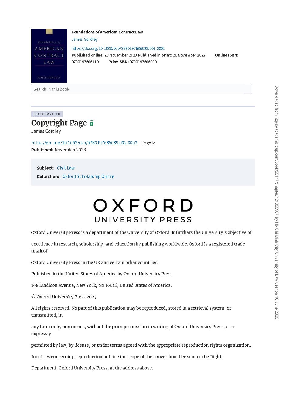 Foundations of American Contract Law