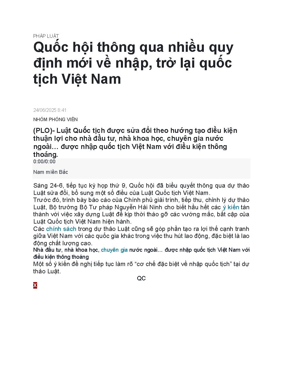 Quốc hội thông qua nhiều quy định mới về nhập, trở lại quốc tịch Việt Nam